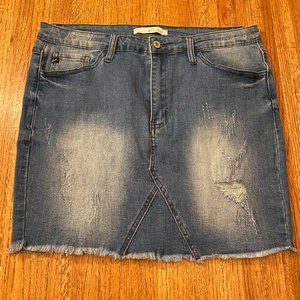 Kancan Distressed Vintage Jean Skirt Size 11 / 29
